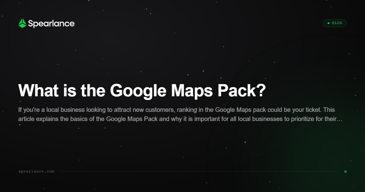 What is the Google Maps Pack?